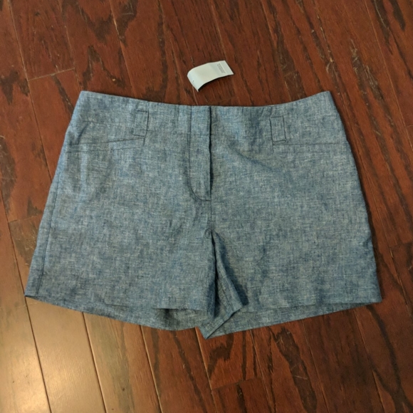 linen denim shorts